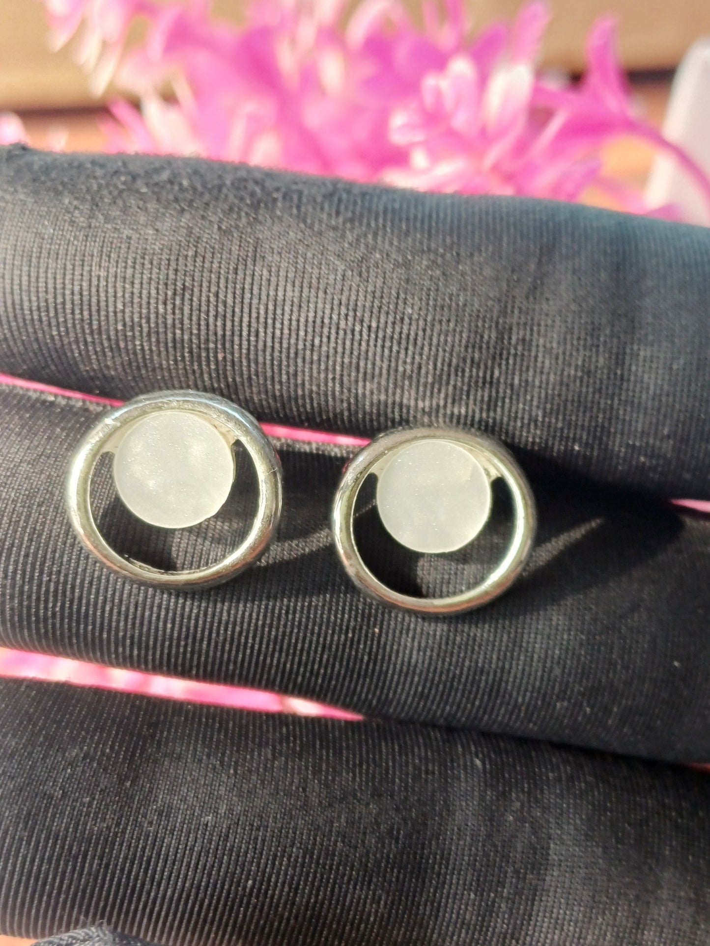 Modern Circle Charm Tops – Rose Gold Plated & White Gold Plated 09