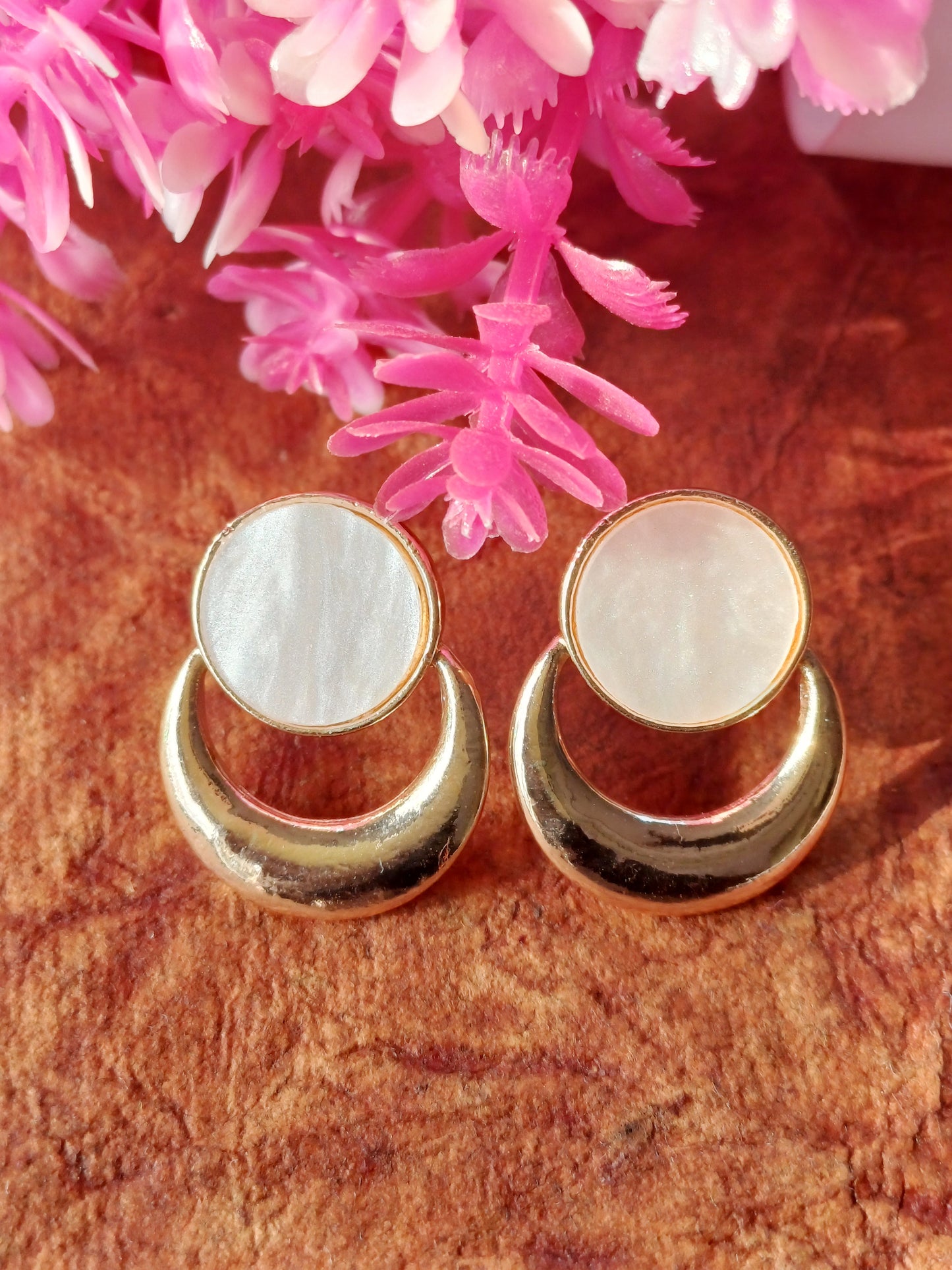 Lunar Drop Studs – Rose Gold Plated / White Gold Plated