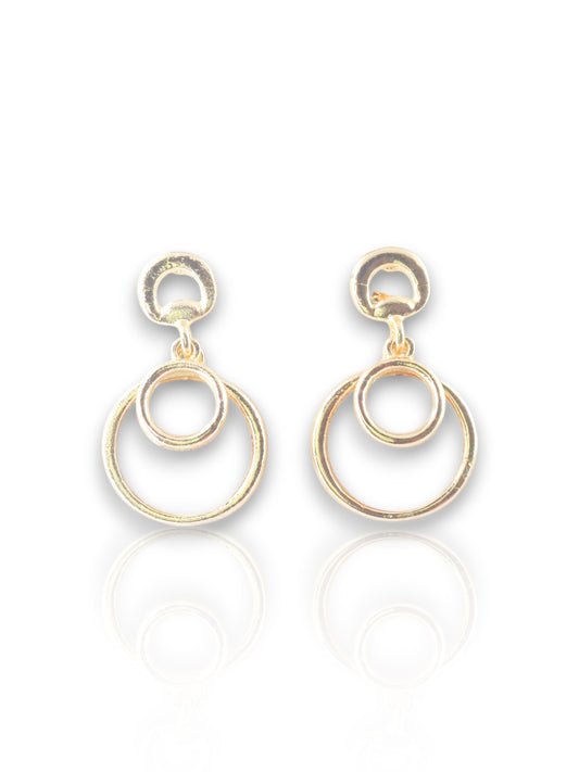 Chunky Chain Drop Earrings – Mother of Pearl Accent (Rose Gold / White Gold Plated) 03