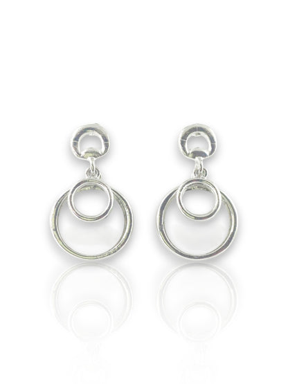 Chunky Chain Drop Earrings – Mother of Pearl Accent (Rose Gold / White Gold Plated) 03