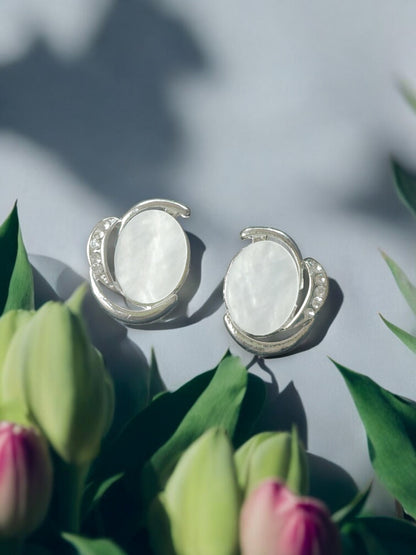 Elegant Mother of Pearl Tops – Rose Gold Plated White Gold Plated