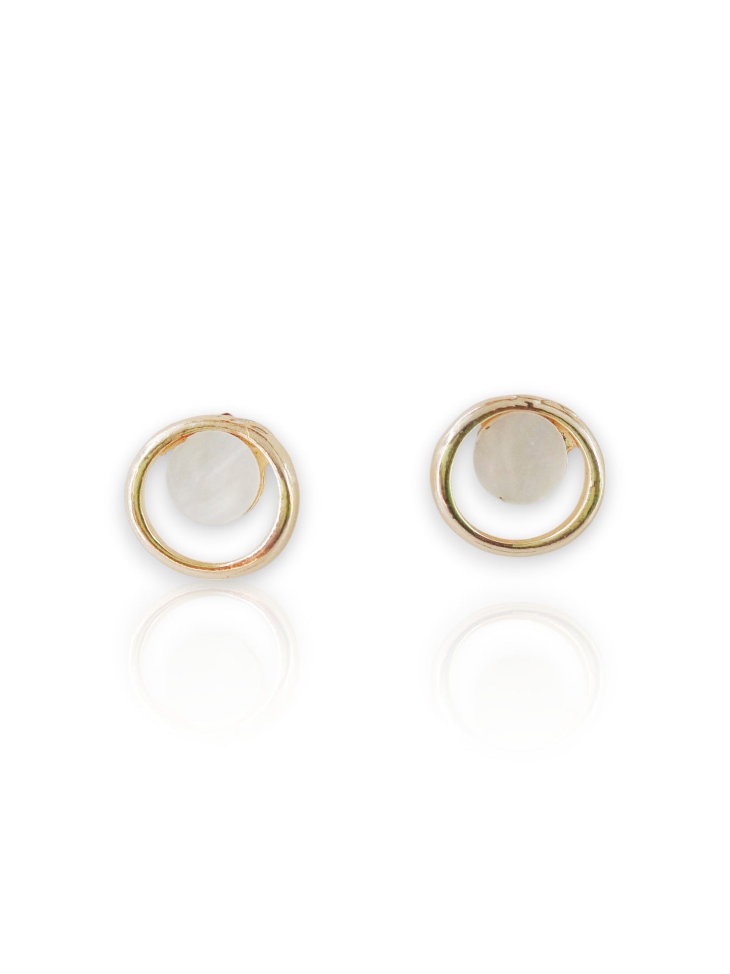 Modern Circle Charm Tops – Rose Gold Plated & White Gold Plated