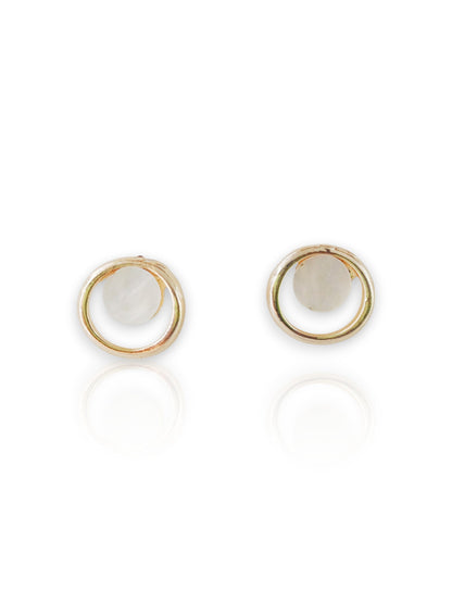 Modern Circle Charm Tops – Rose Gold Plated & White Gold Plated