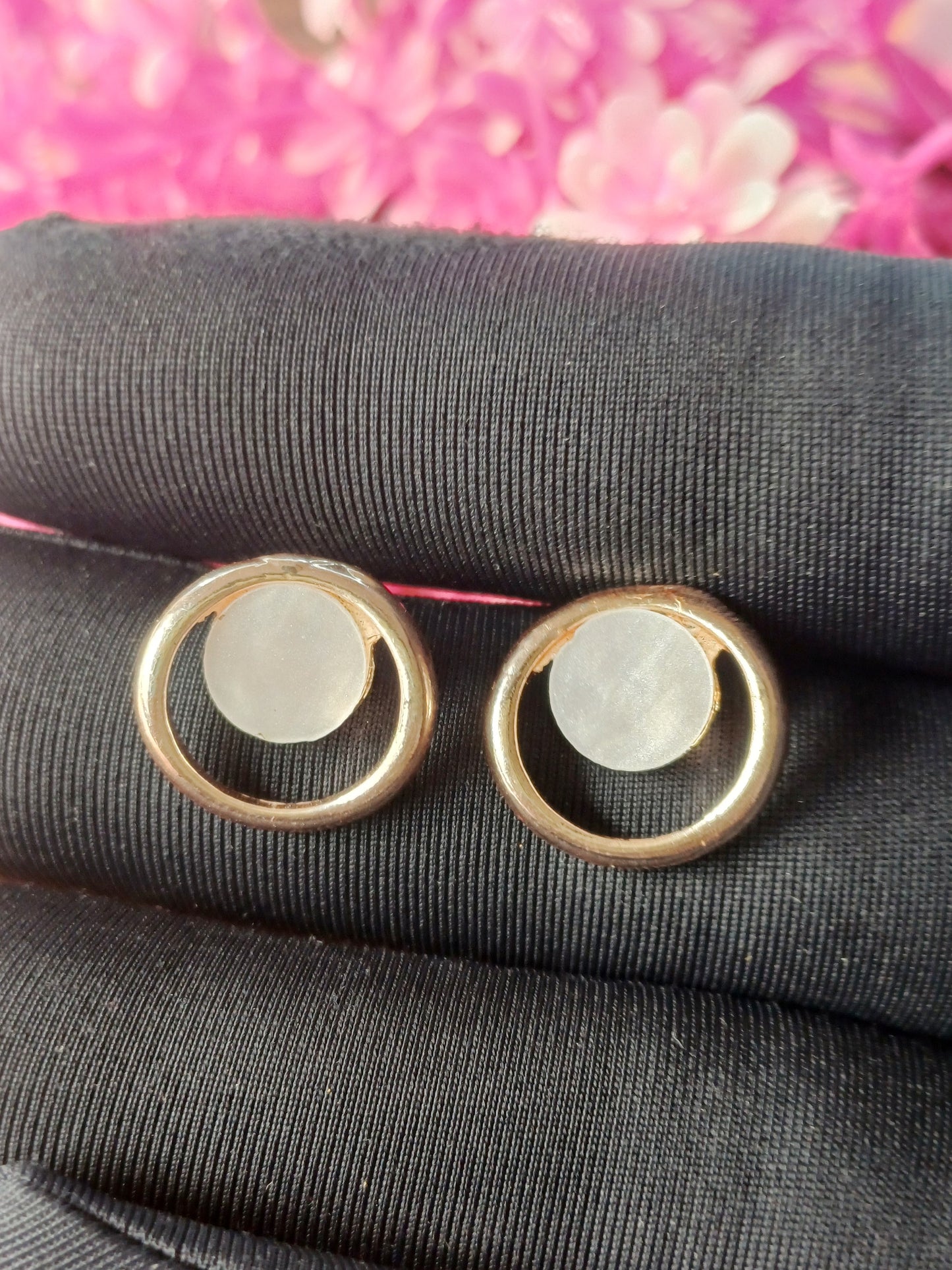 Modern Circle Charm Tops – Rose Gold Plated & White Gold Plated 09