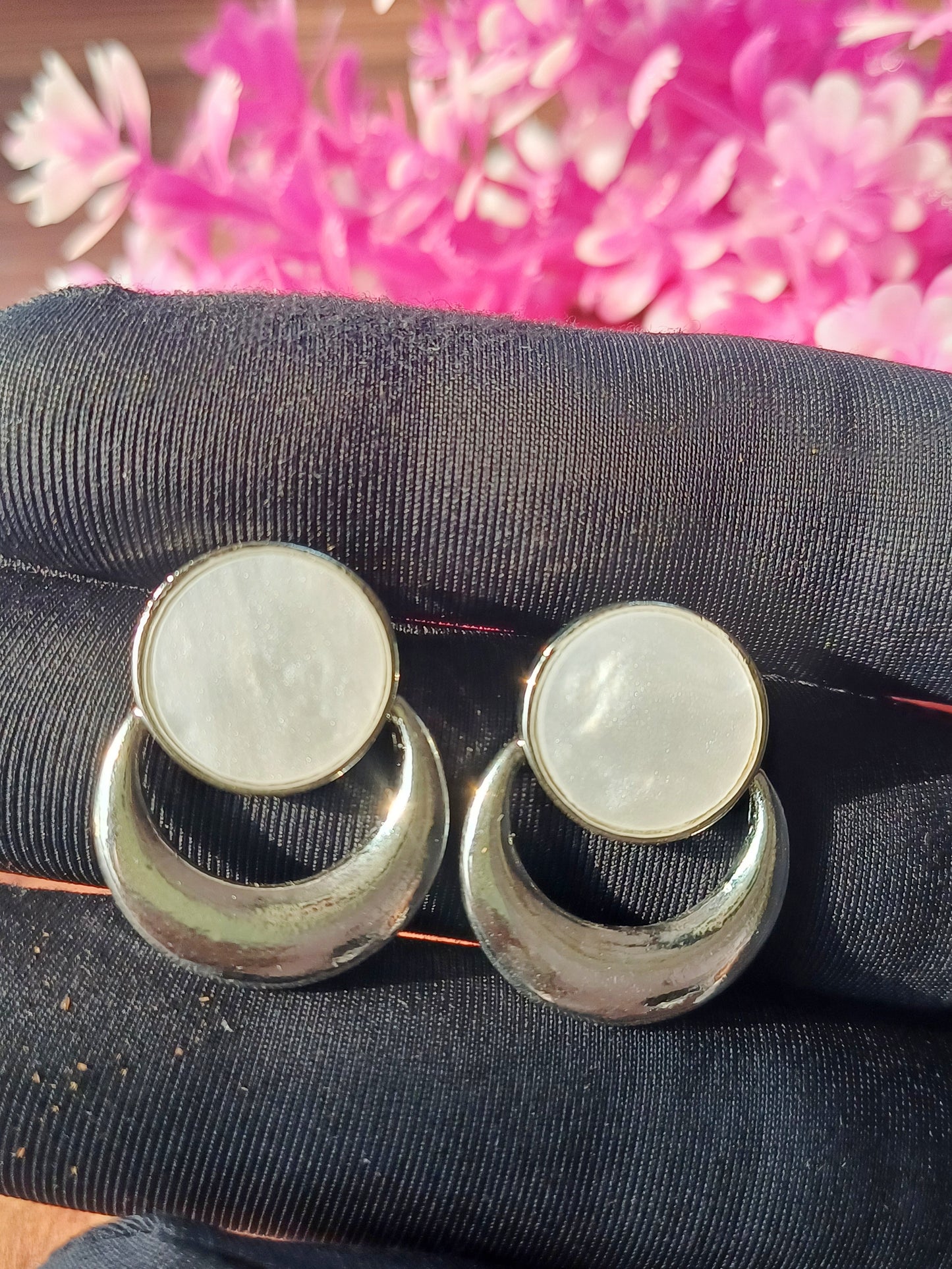 Lunar Drop Studs – Rose Gold Plated / White Gold Plated