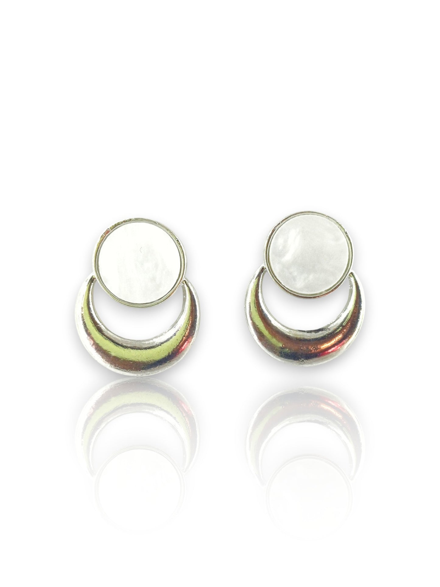Lunar Drop Studs – Rose Gold Plated / White Gold Plated