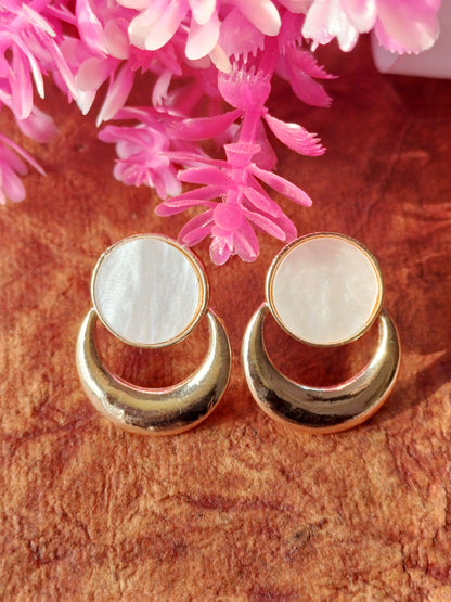 Lunar Drop Studs – Rose Gold Plated / White Gold Plated