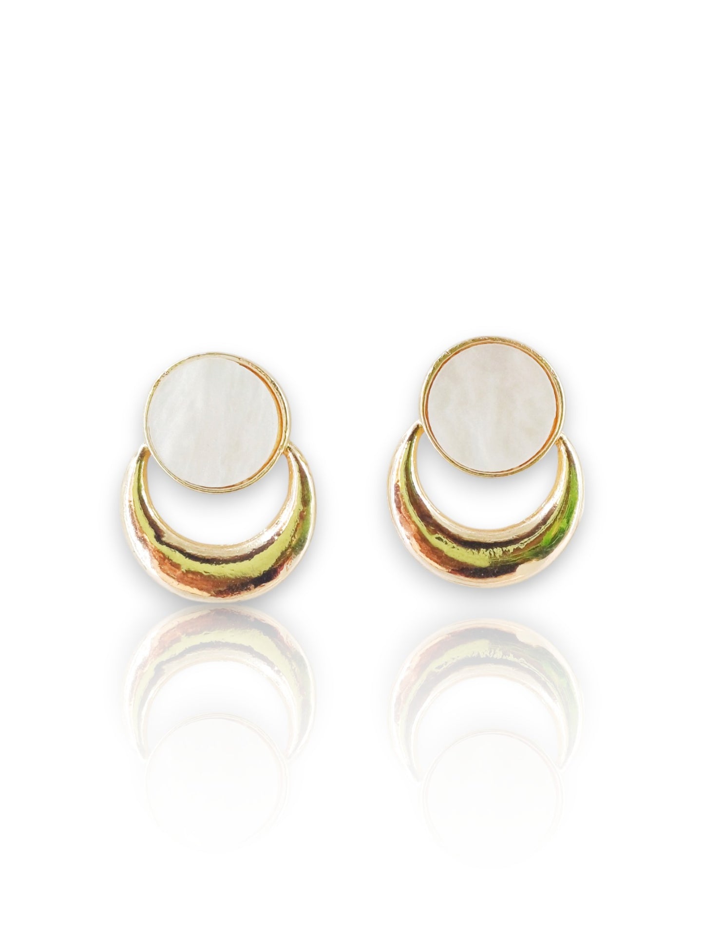 Lunar Drop Studs – Rose Gold Plated / White Gold Plated
