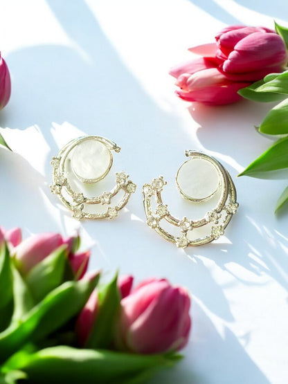 Classic Oval Gem Wrap Tops – Rose Gold & White Gold Finish