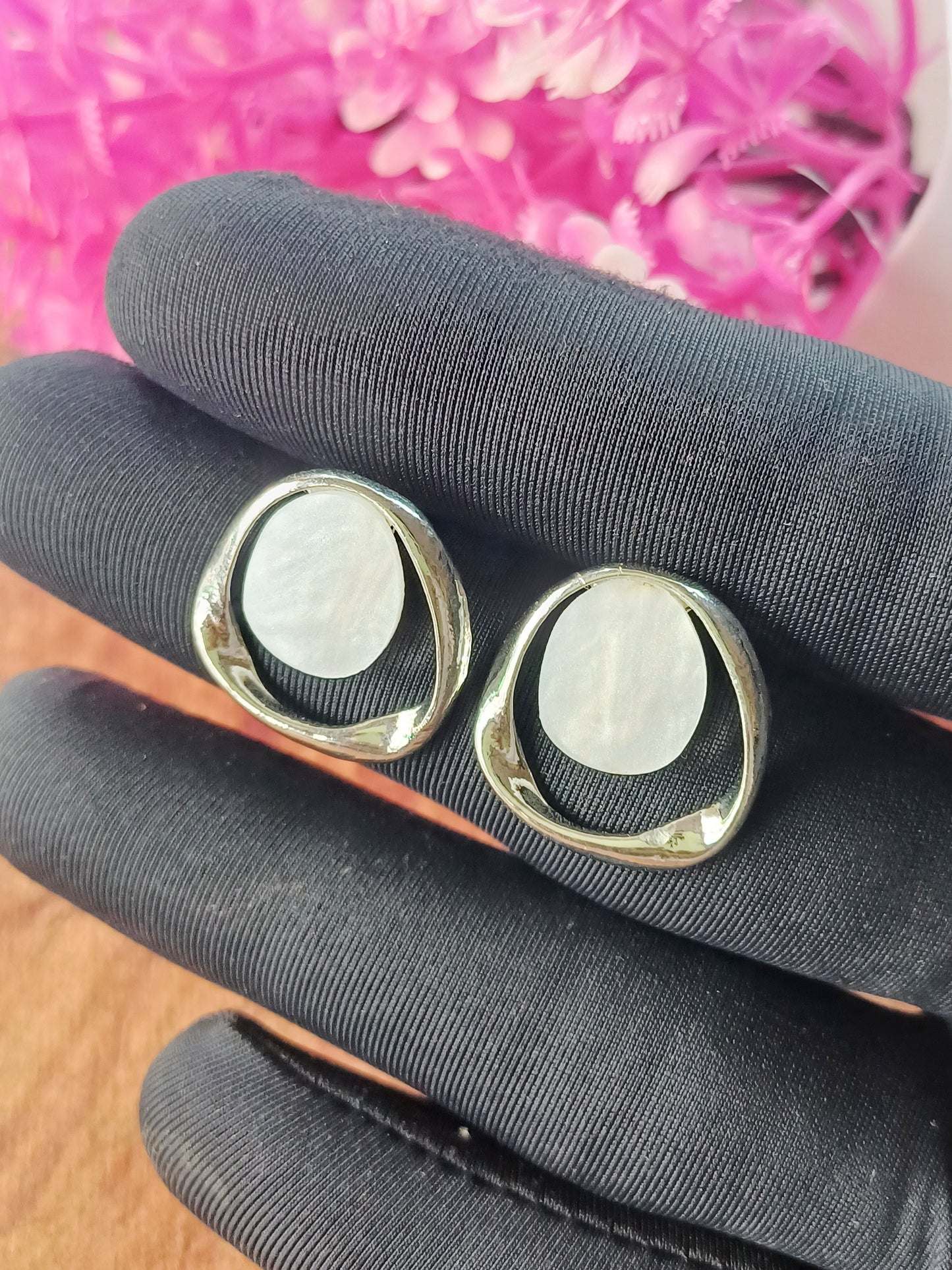 Elegant white Gold Plated Crescent Moon Tops