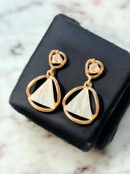 Geometric Harmony Earrings – White Gold Plated 11