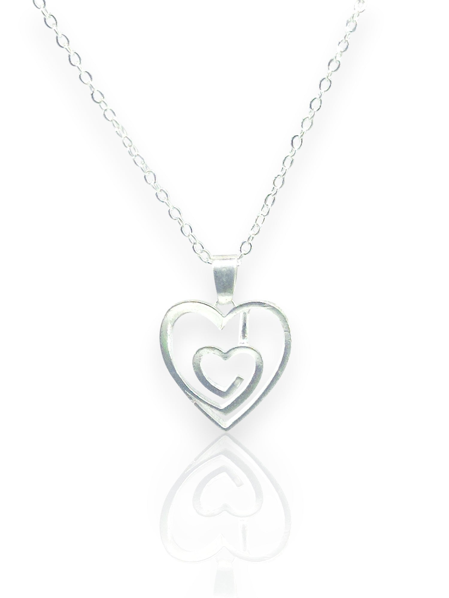 Double Heart Harmony Pendant with chain