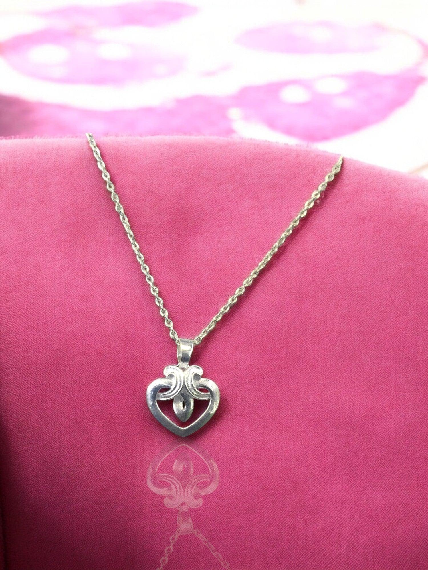 Double Heart Harmony Pendant with chain