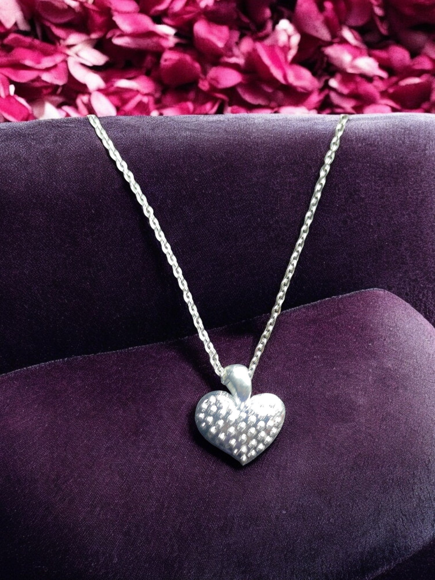 Classic Romance Dual-Tone Heart Pendant with chain