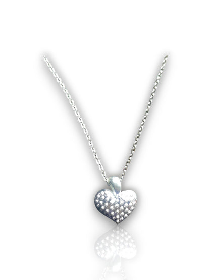 Classic Romance Dual-Tone Heart Pendant with chain