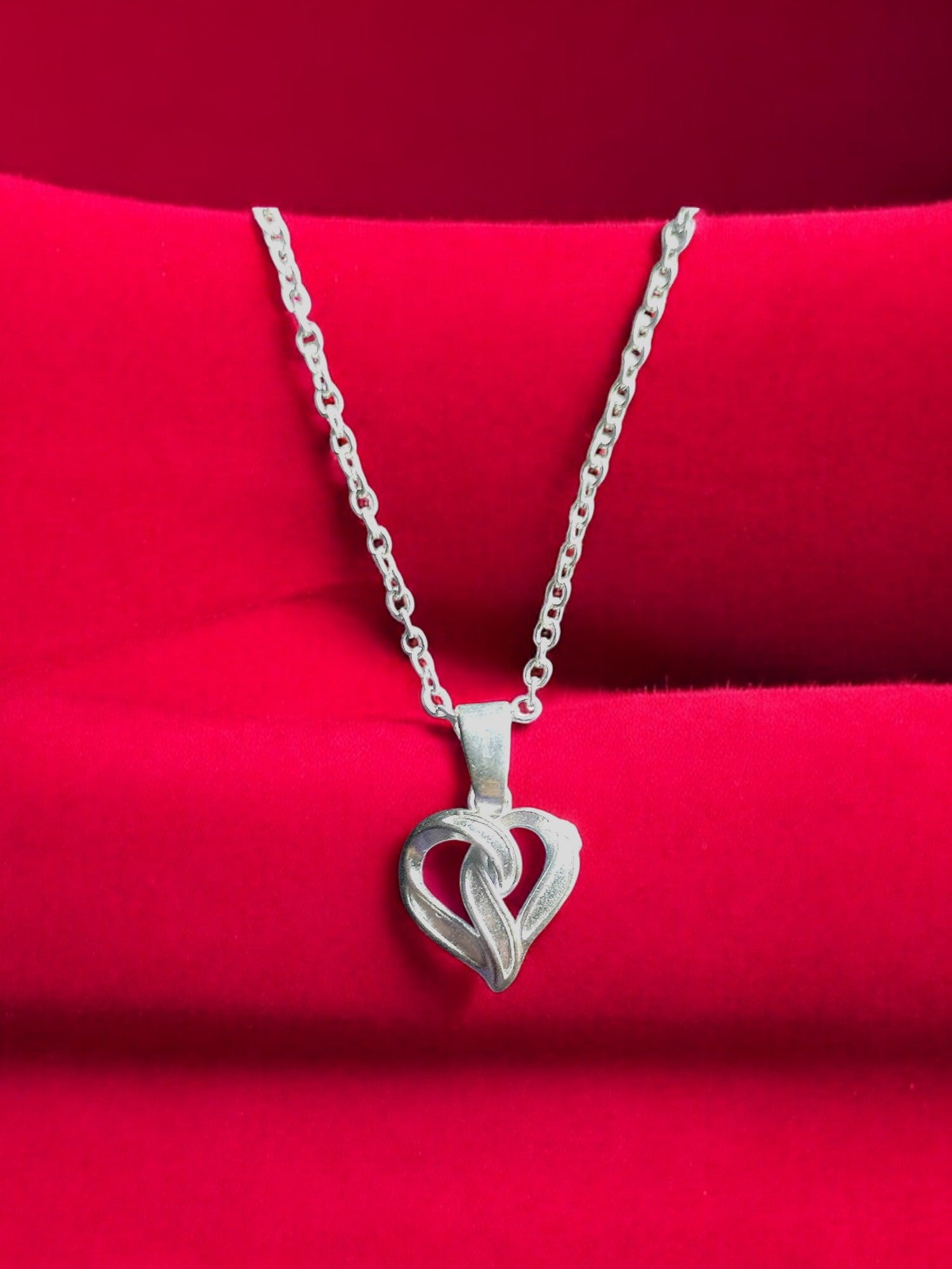 Intertwined Hearts Forever Pendant with Chain