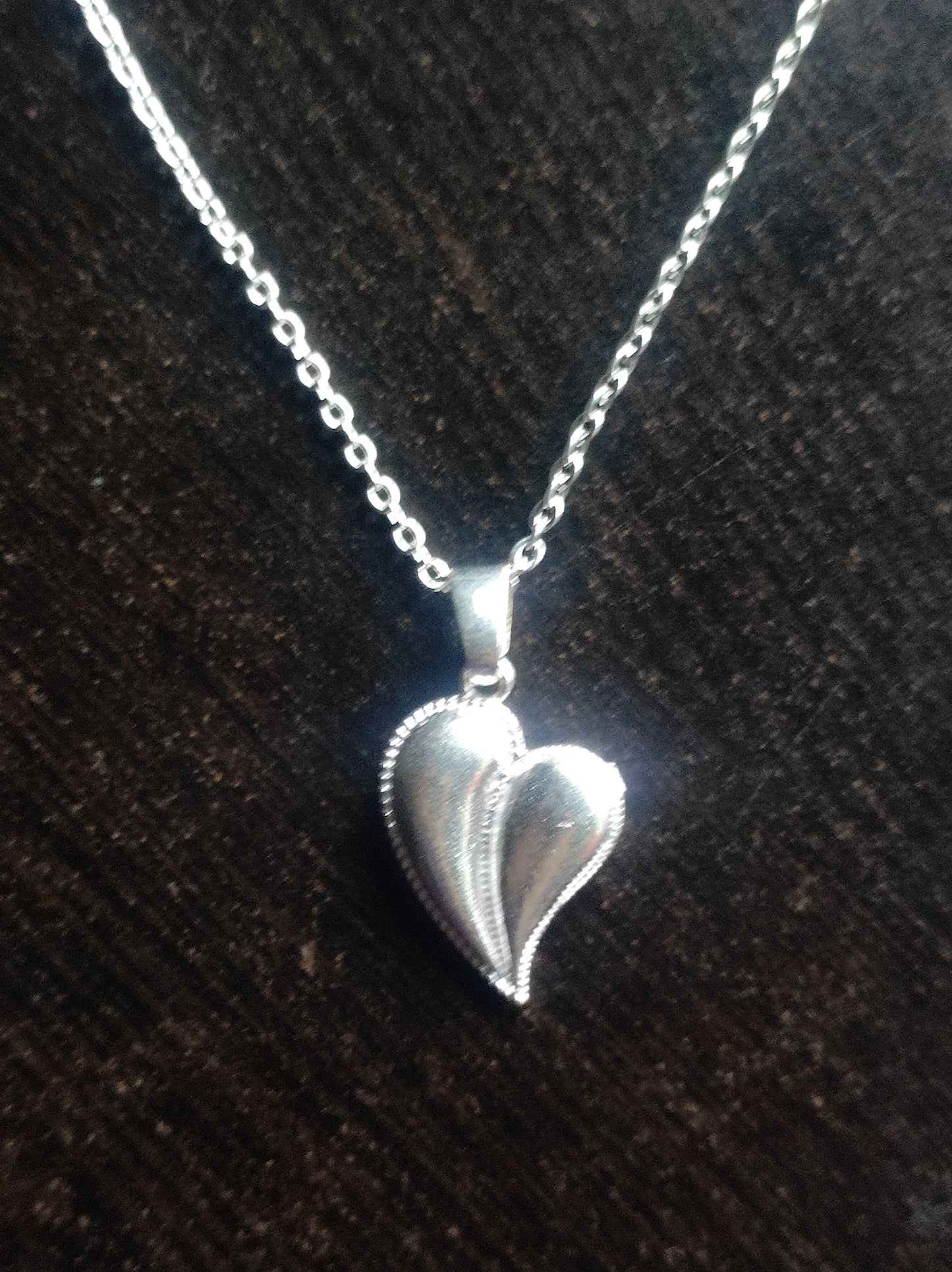 Stylish Dual Heart Pendant with Chain 10