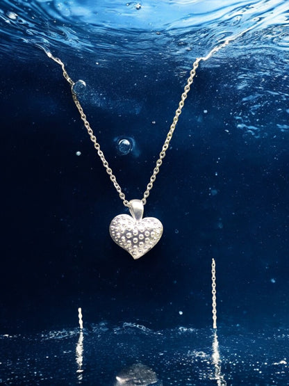 Classic Romance Dual-Tone Heart Pendant with chain