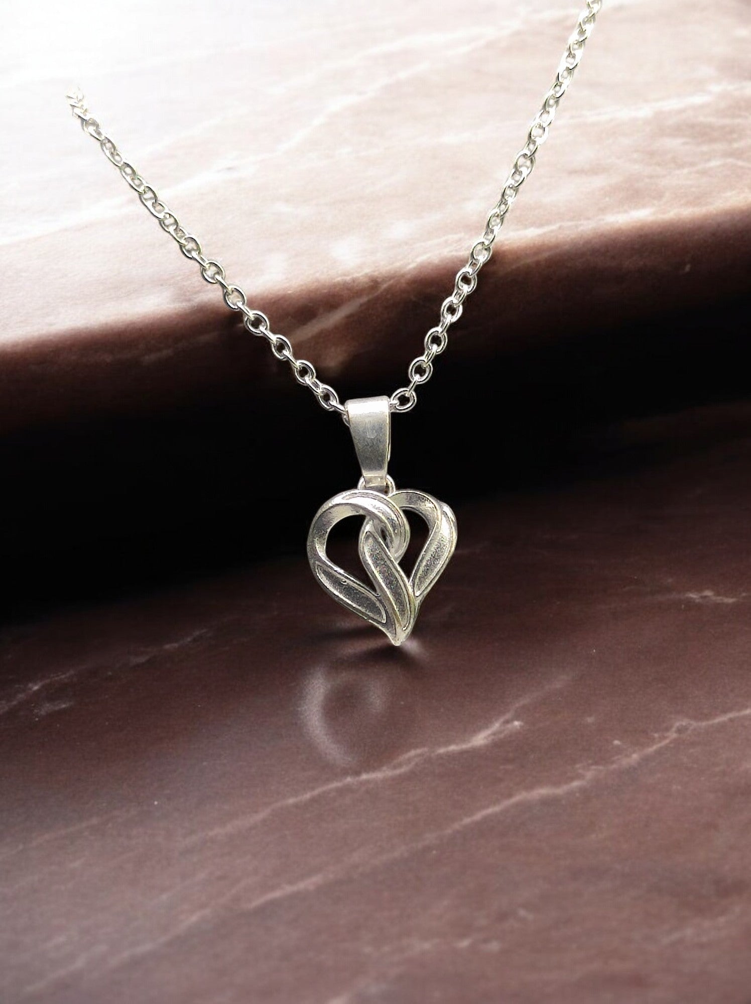 Intertwined Hearts Forever Pendant with Chain