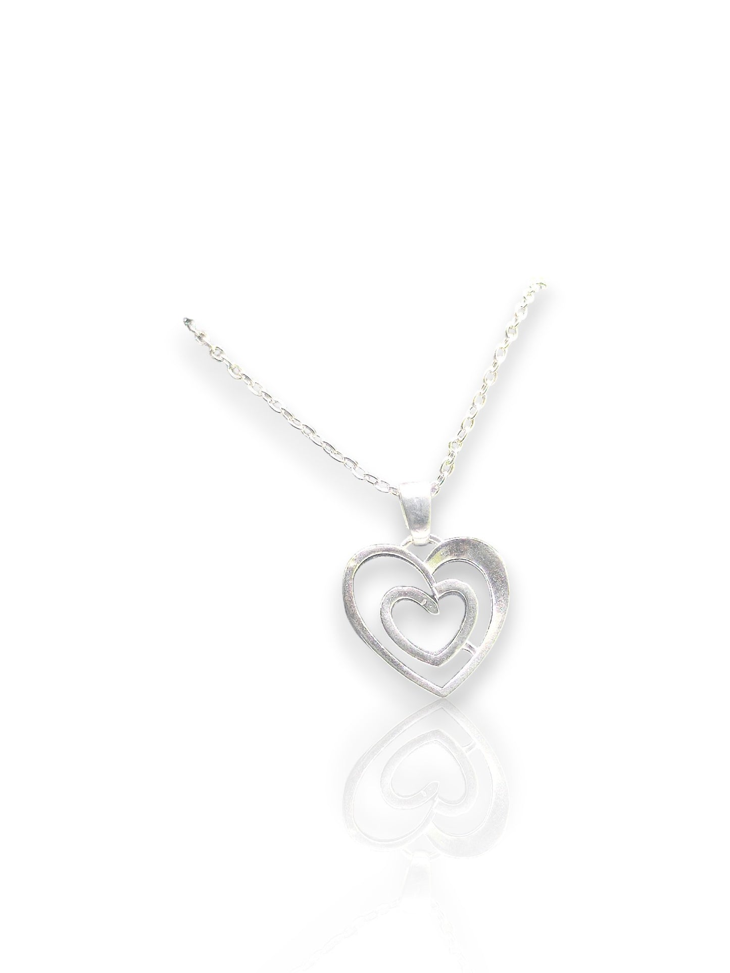 Textured Woven Heart Pendant with chain