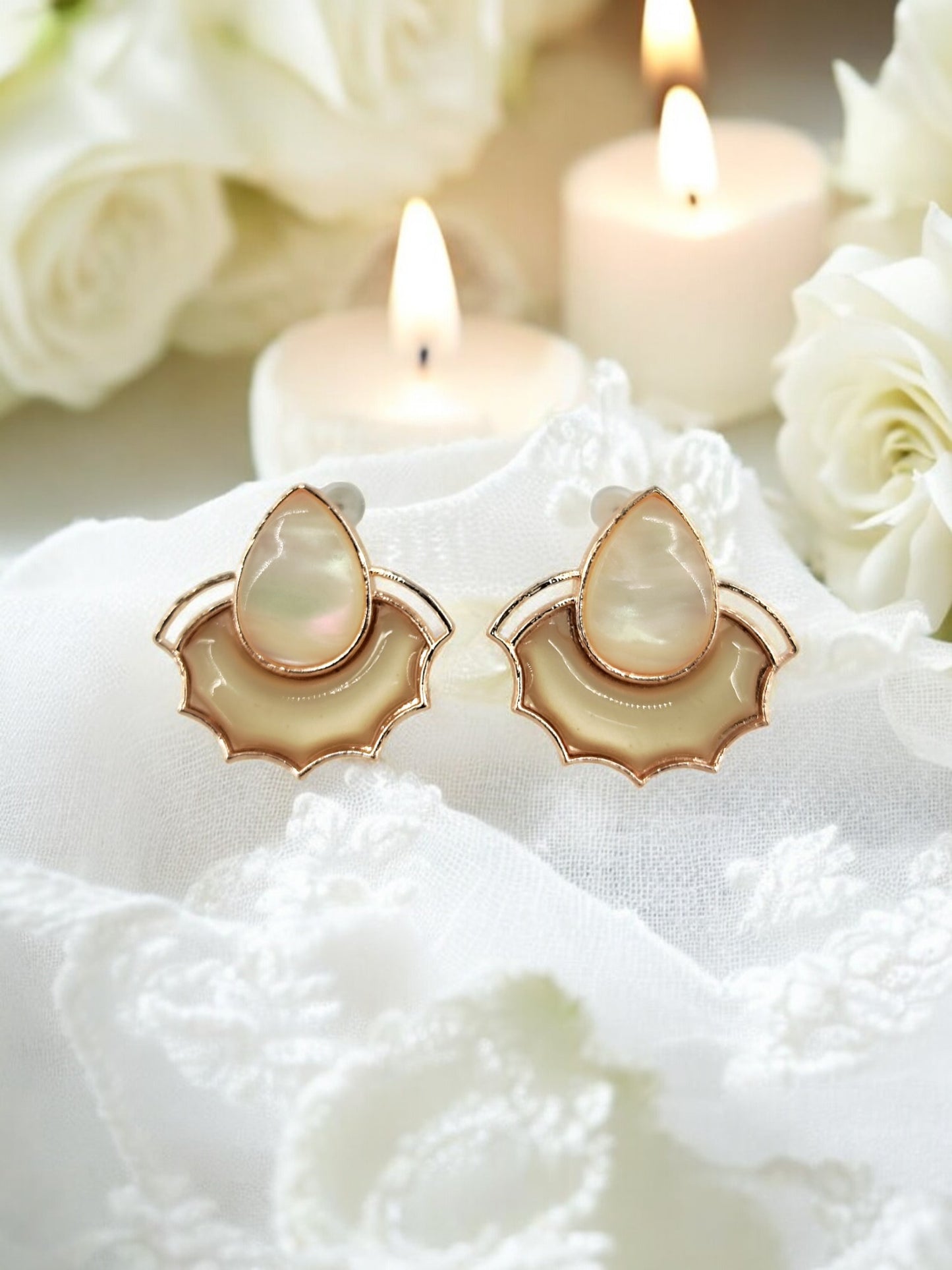 Golden Glow Petal Earrings 14