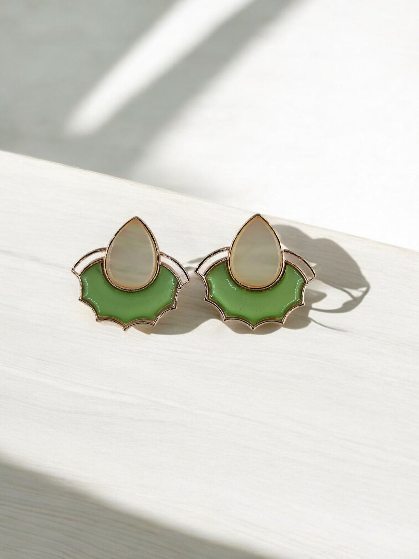 Mint Bloom Petal Earrings 15