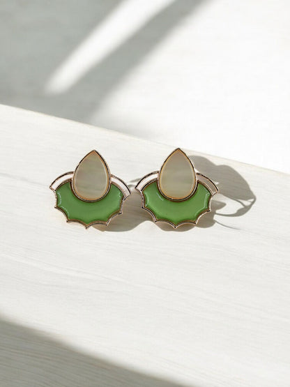 Mint Bloom Petal Earrings 15
