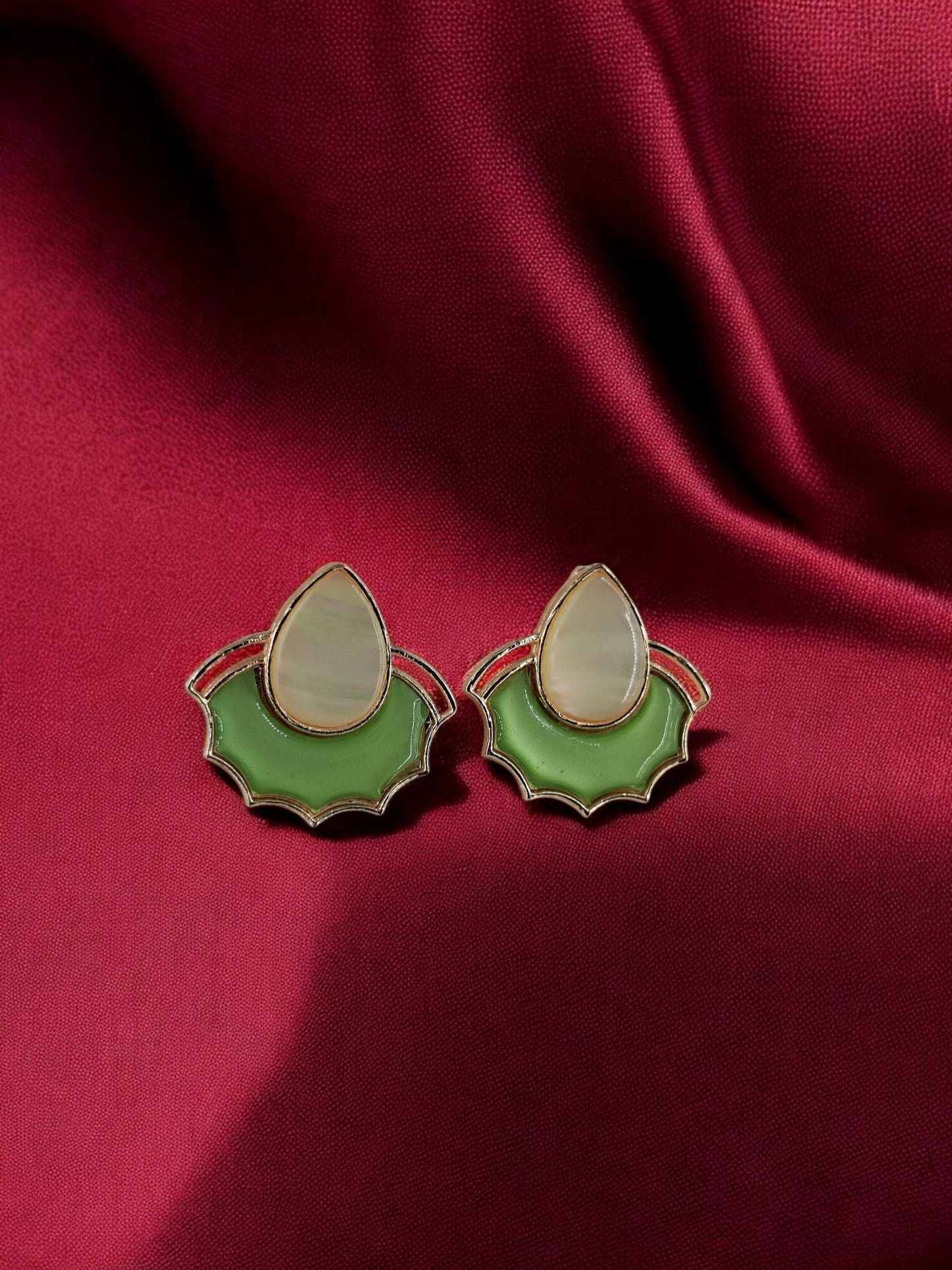 Mint Bloom Petal Earrings 15