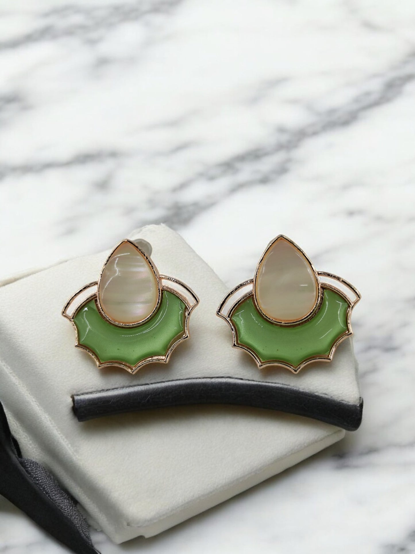 Mint Bloom Petal Earrings 15