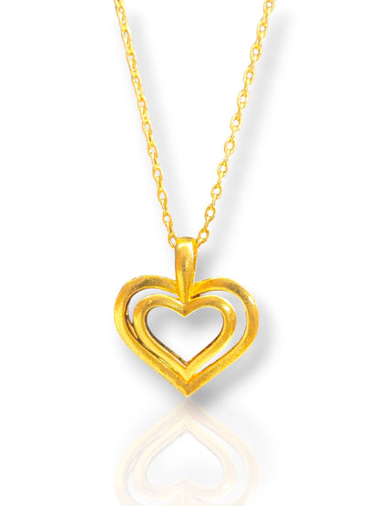 Eternal Bond – Elegant Heart Gold Pendant 03